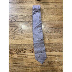 Allea Milano Men’s Tie 100% Silk Bright Colorful Necktie Handmade Italy Purple